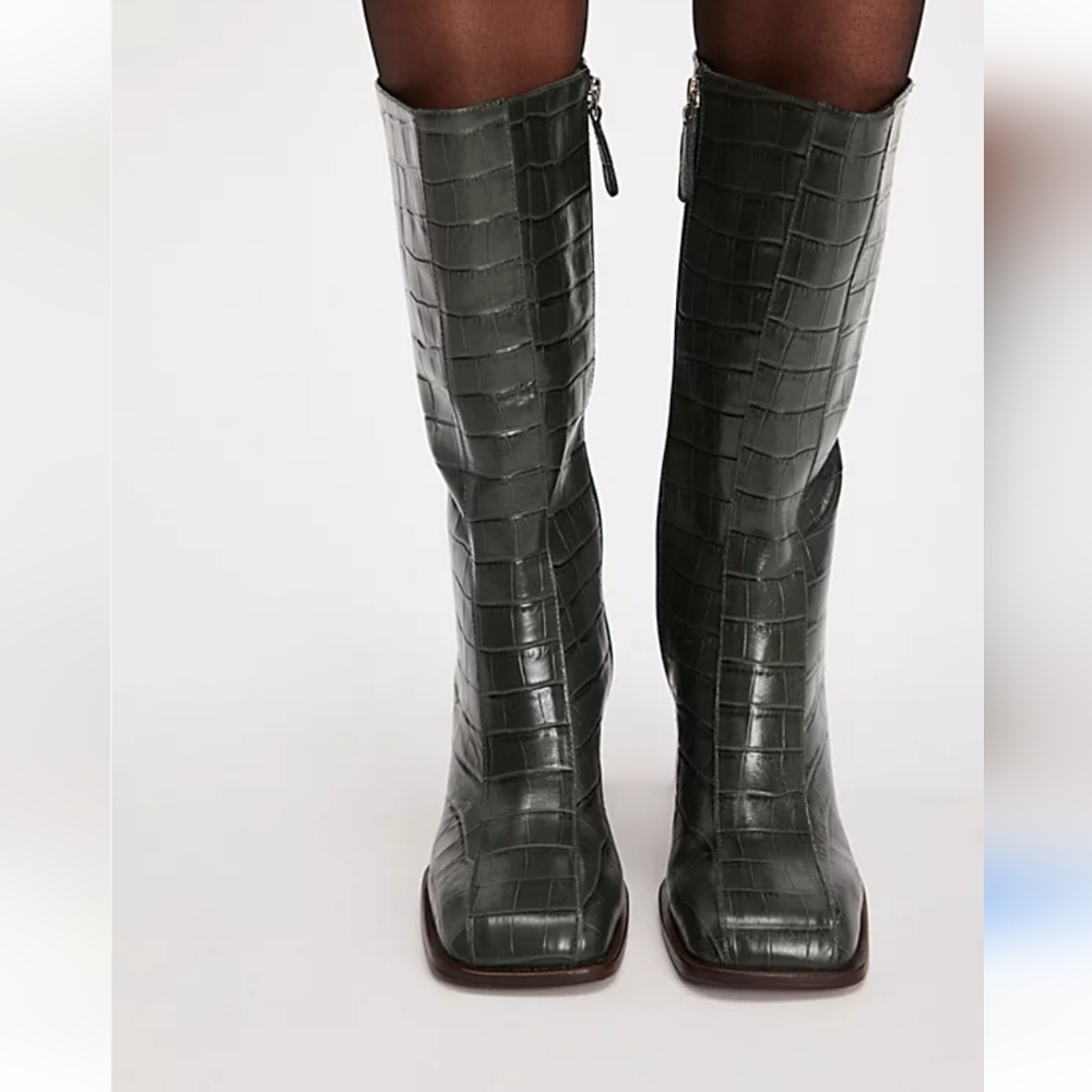 Free People Vicenza Midi Square-Toe Boot - Picture 2 of 15